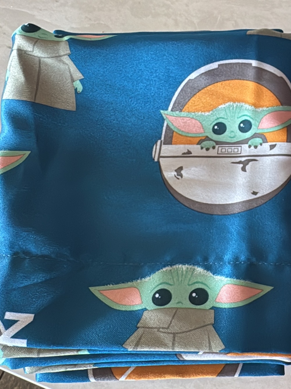 Star Wars Baby Yoda (The Child) Blue Printed Fabric Panel